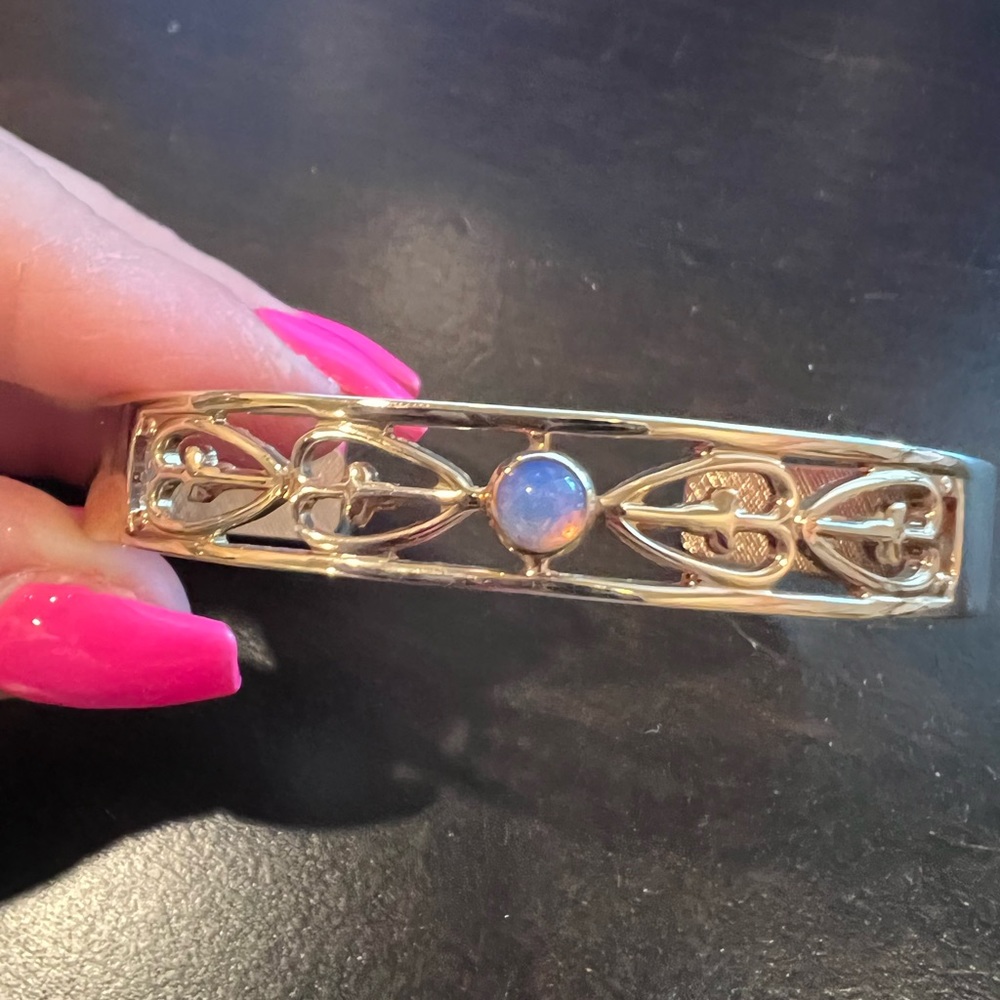 Avon Vintage Faux Opal Cuff Bracelet